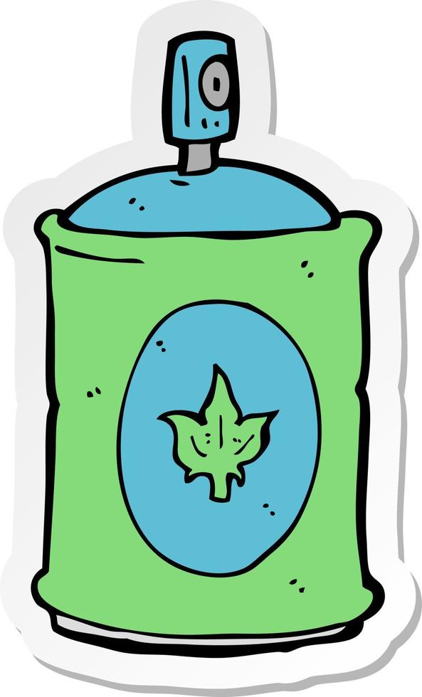 sticker of a cartoon fragrance spray vector