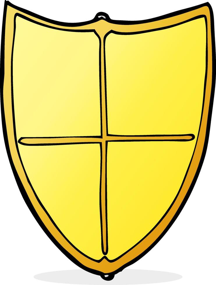 cartoon heraldic shield vector