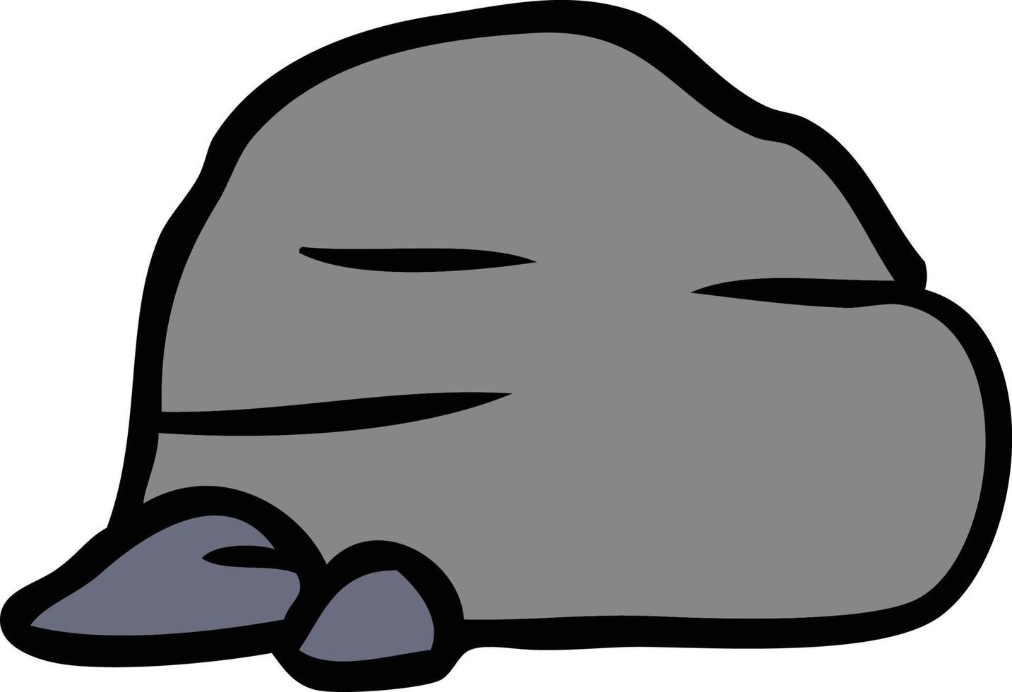 cartoon doodle of stone and pebbles vector