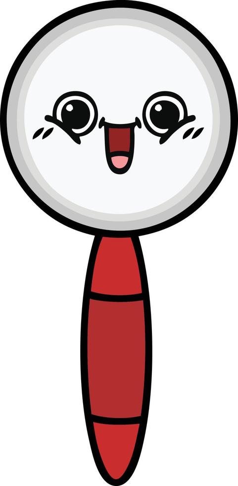cute cartoon magnifying glass vector
