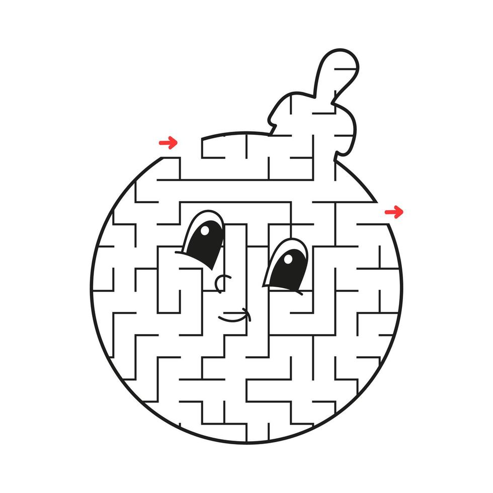 Abstract maze. Game for kids. Puzzle for children. Labyrinth conundrum. Find the right path. Education worksheet. vector