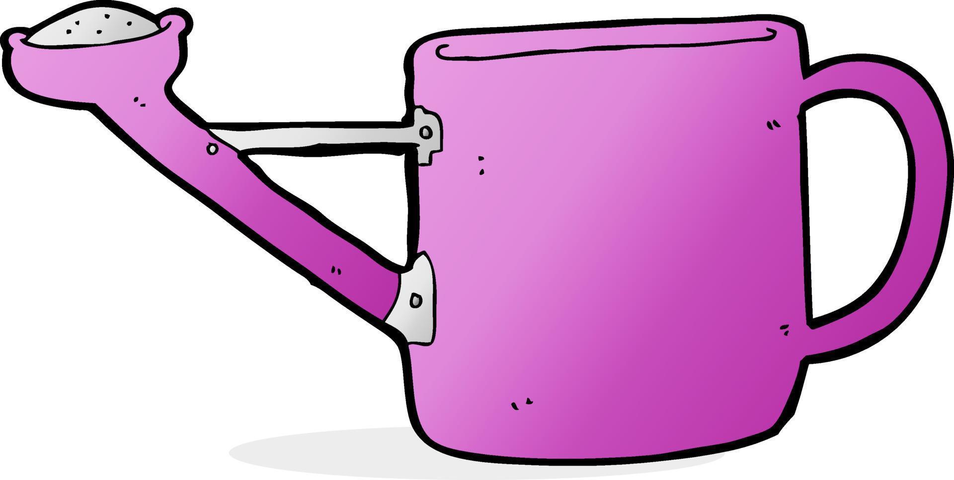 watering can cartoon vector