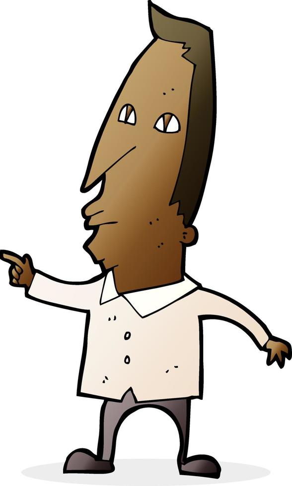 cartoon pointing man vector