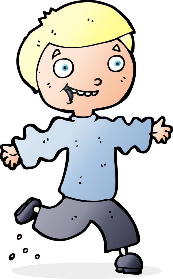 cartoon excited boy vector