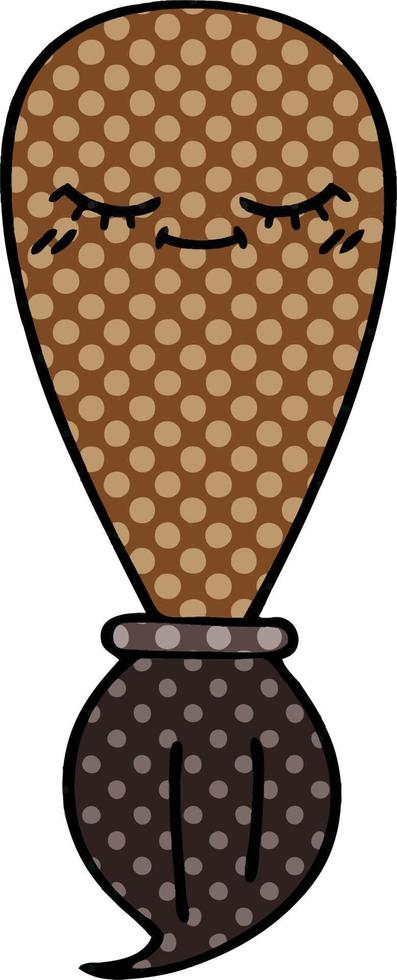 comic book style cartoon paint brush vector