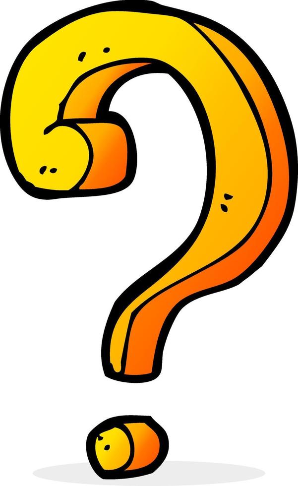 cartoon question mark vector