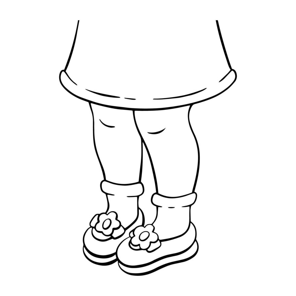 piernas de niña.. sello digital. personaje de estilo de dibujos animados.  ilustración vectorial aislado sobre fondo blanco. 8448903 Vector en Vecteezy