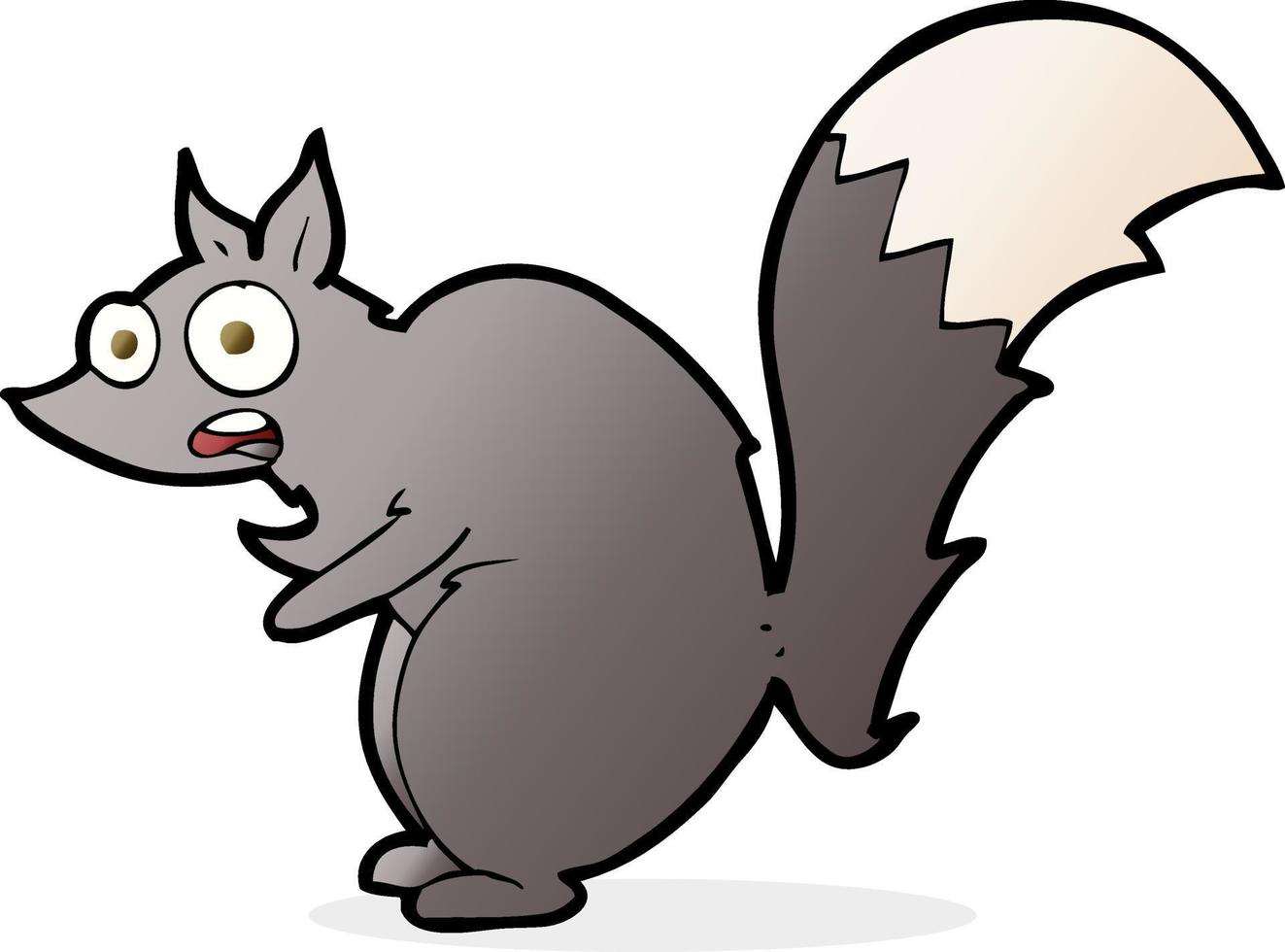 funny startled squirrel cartoon vector