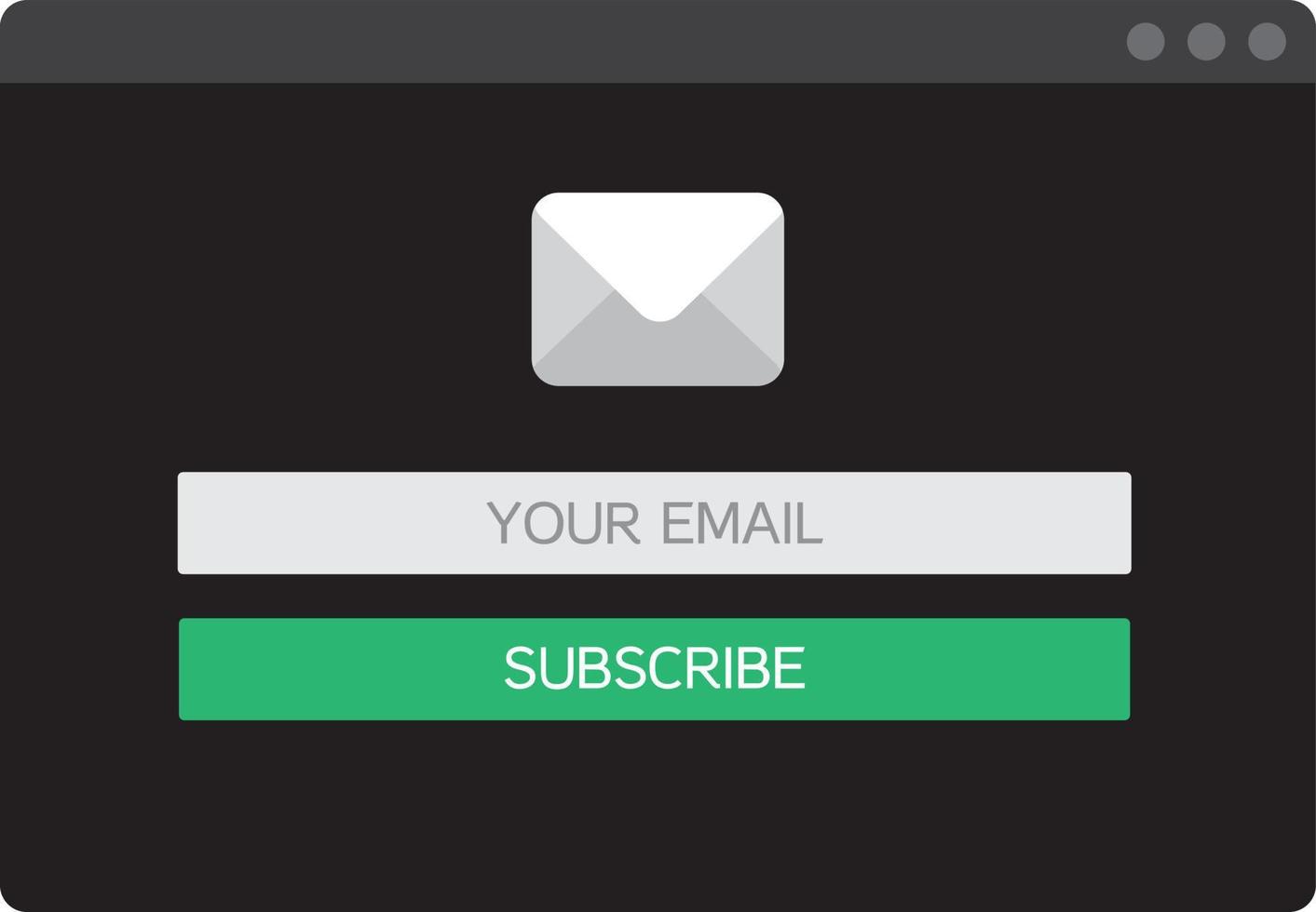 Email Subcribe Form UI UX Web Design Template vector