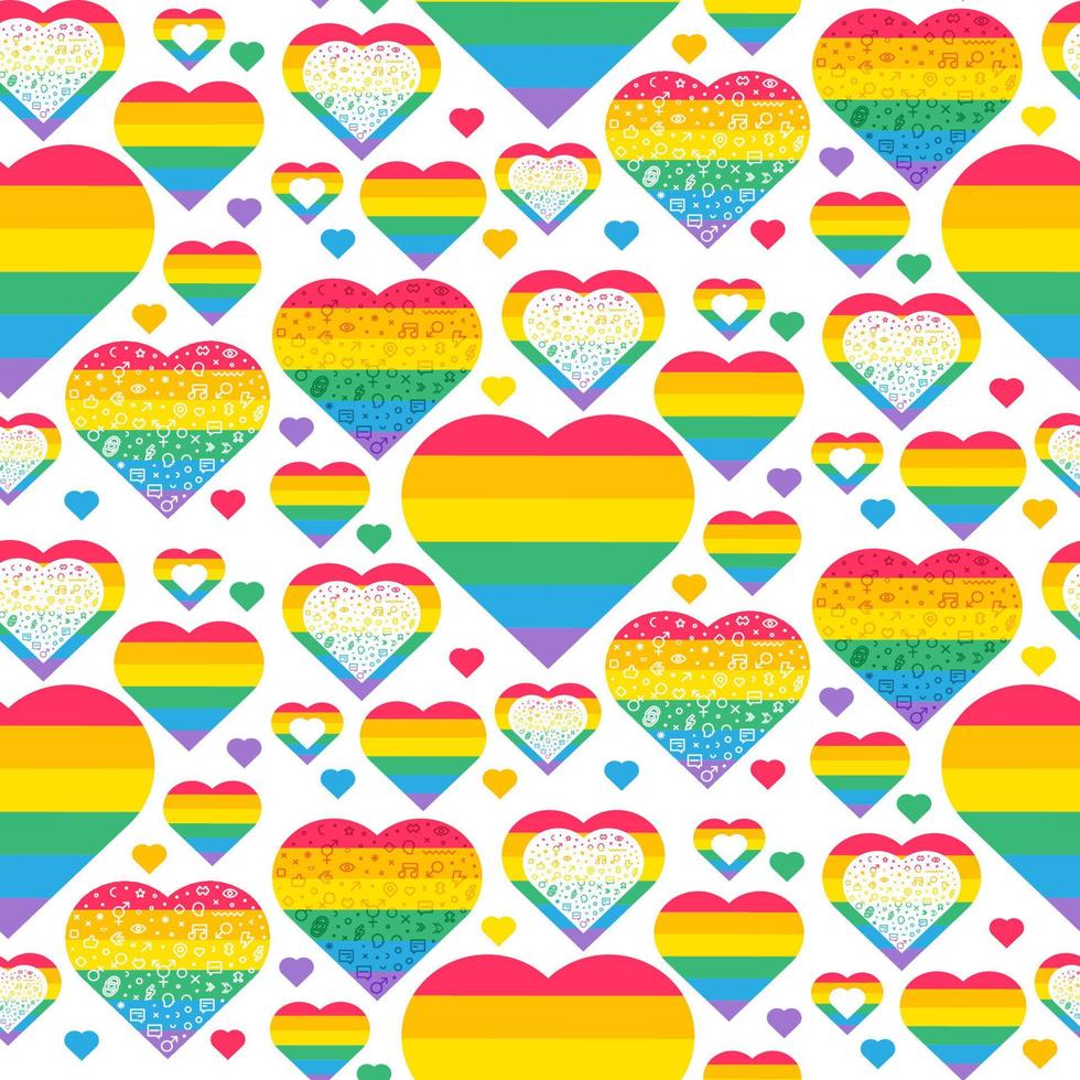 Pride lgbt flag color seamless pattern vector