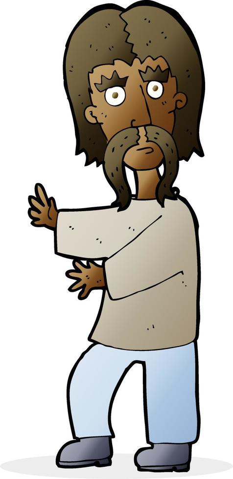 cartoon mustache man vector