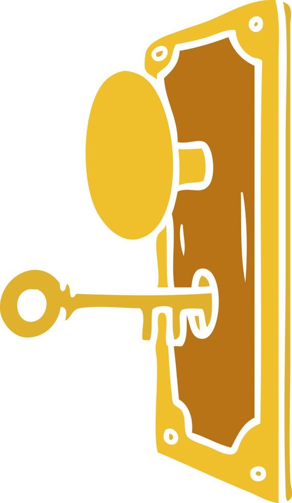 cartoon doodle of a door handle vector