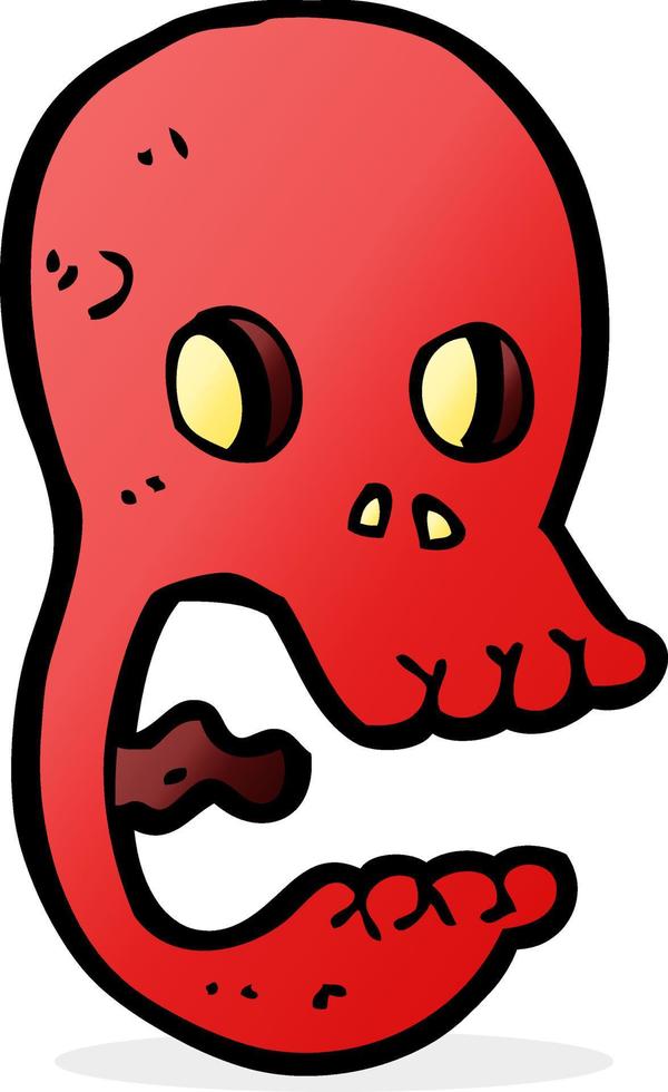 funny cartoon skull vector