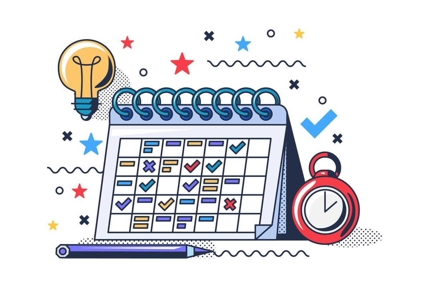 Business planner accessory for plan task vector
