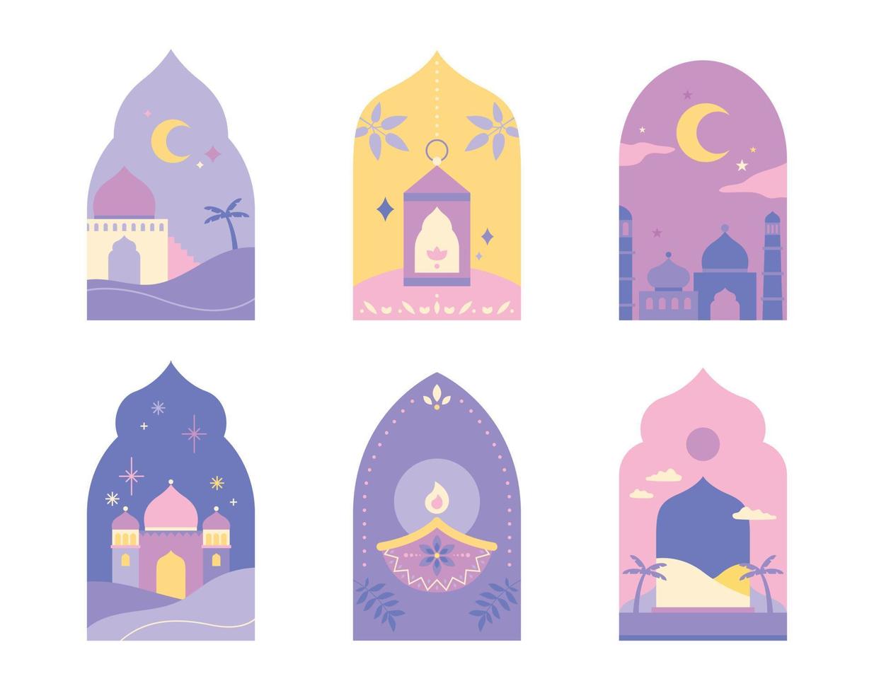 hermosos templos y festivales ilustrados en un marco estampado tradicional indio. vector