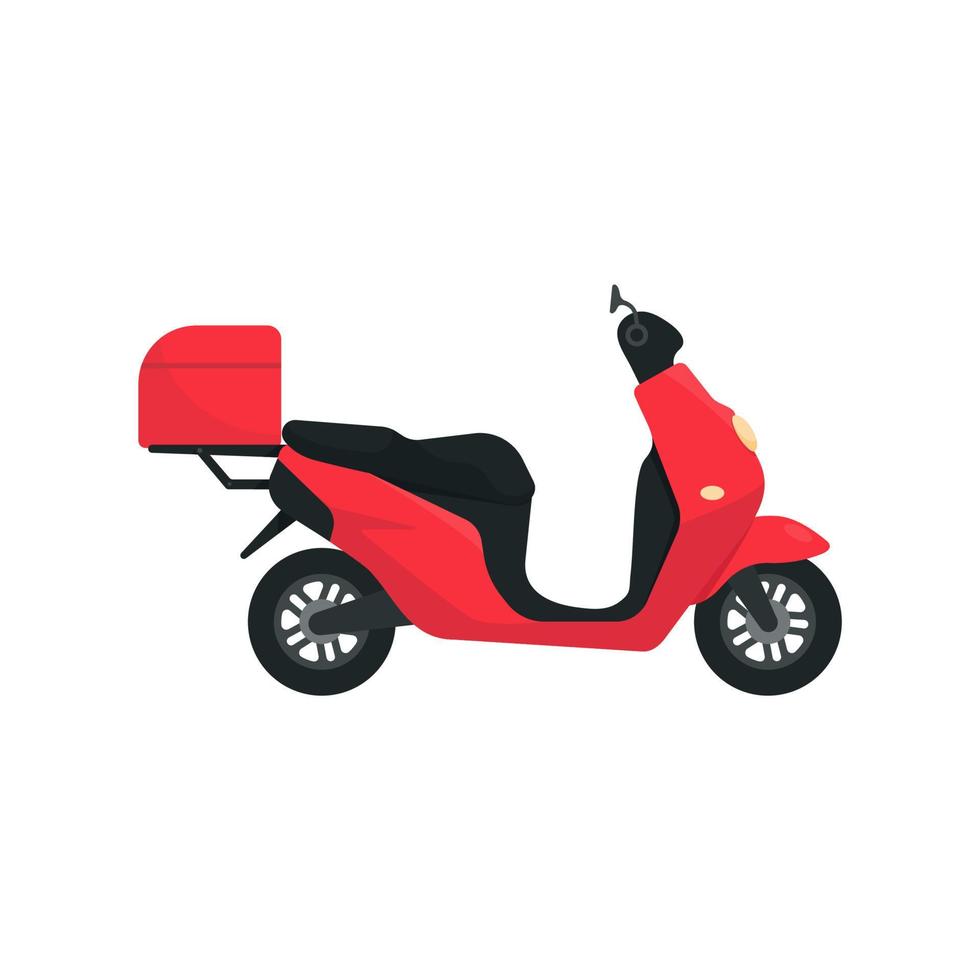 Motorbike for food delivery service online ordering concept vector