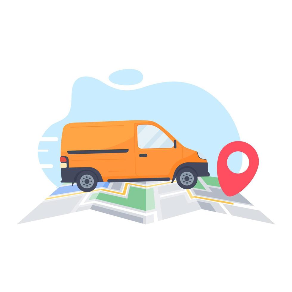 Trucks deliver goods to the recipient. online ordering concept vector