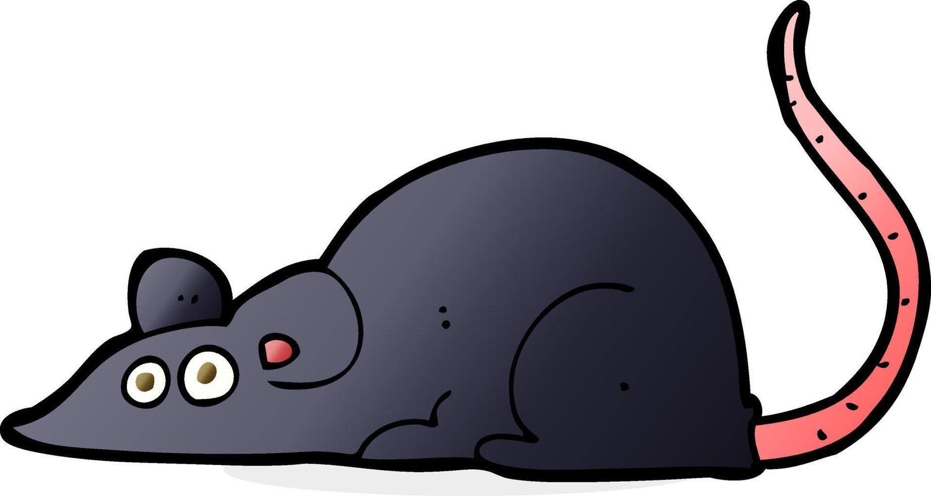 cartoon black rat vector