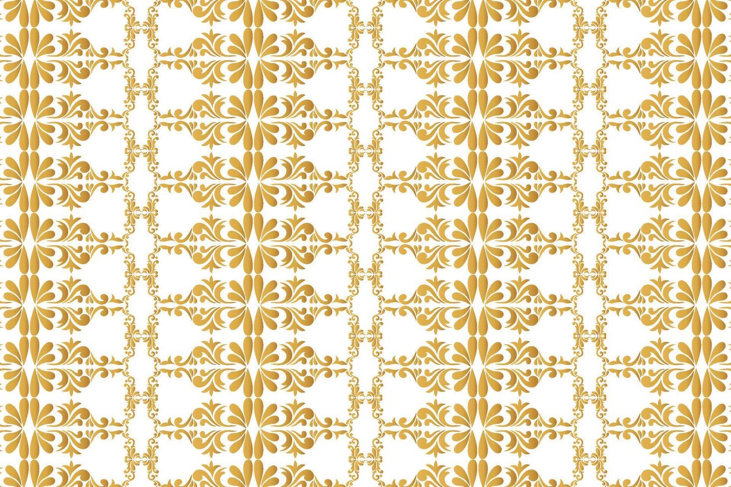 Beautiful decorative golden floral pattern background vector