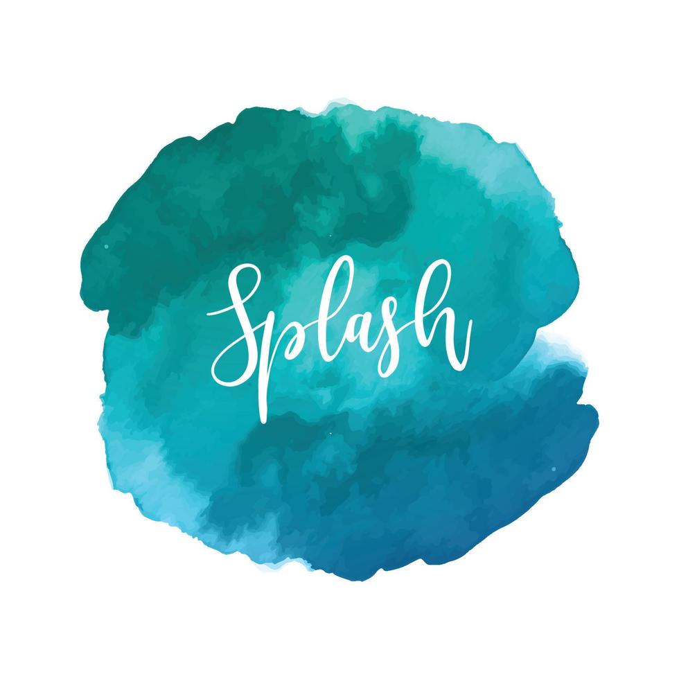 Hand drawn colorful soft watercolor splash design vector