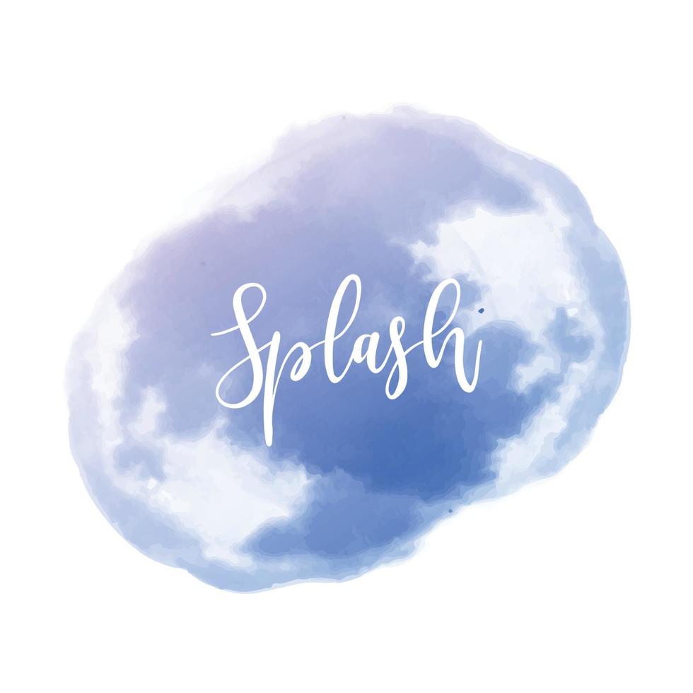 Abstract blue splash watercolor background vector
