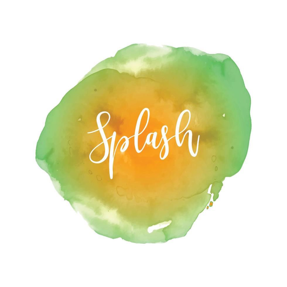 Hand draw colorful watercolor splash design vector
