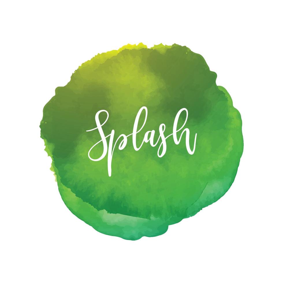 Abstract green colorful splash watercolor background vector