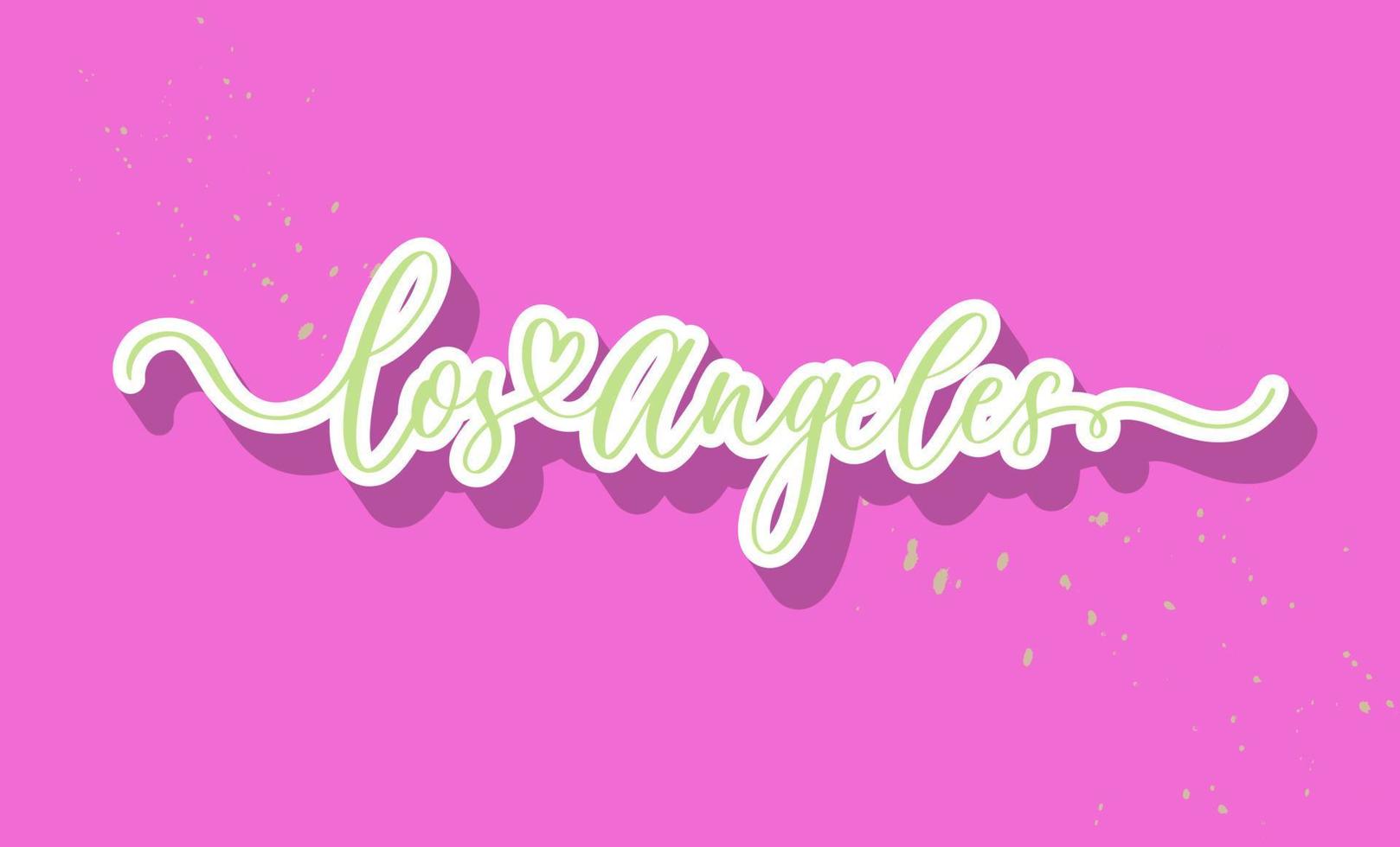 los angeles, impresión tipográfica vectorial de estilo vintage envejecido. vector