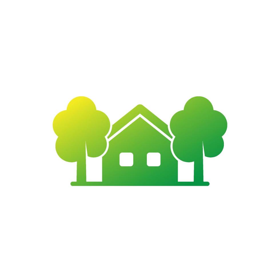 house in suburb icon on white vector