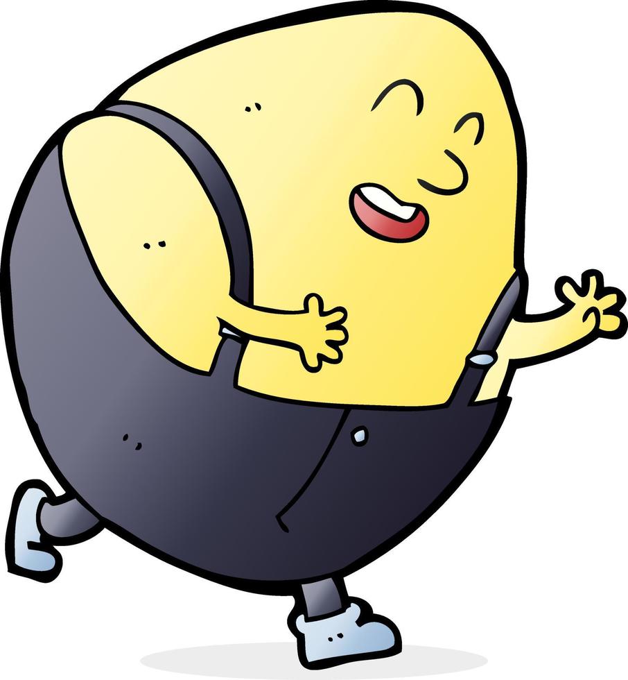 cartoon humpty dumpty egg character vector