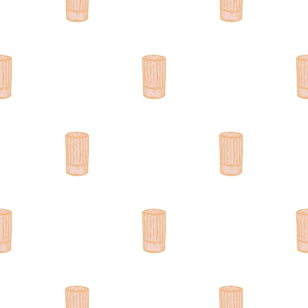 High chef hat sketch seamless pattern. Kitchen traditional element for cook in hand drawn style. vector