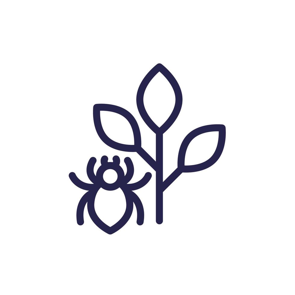 pest and plant line icon on white vector
