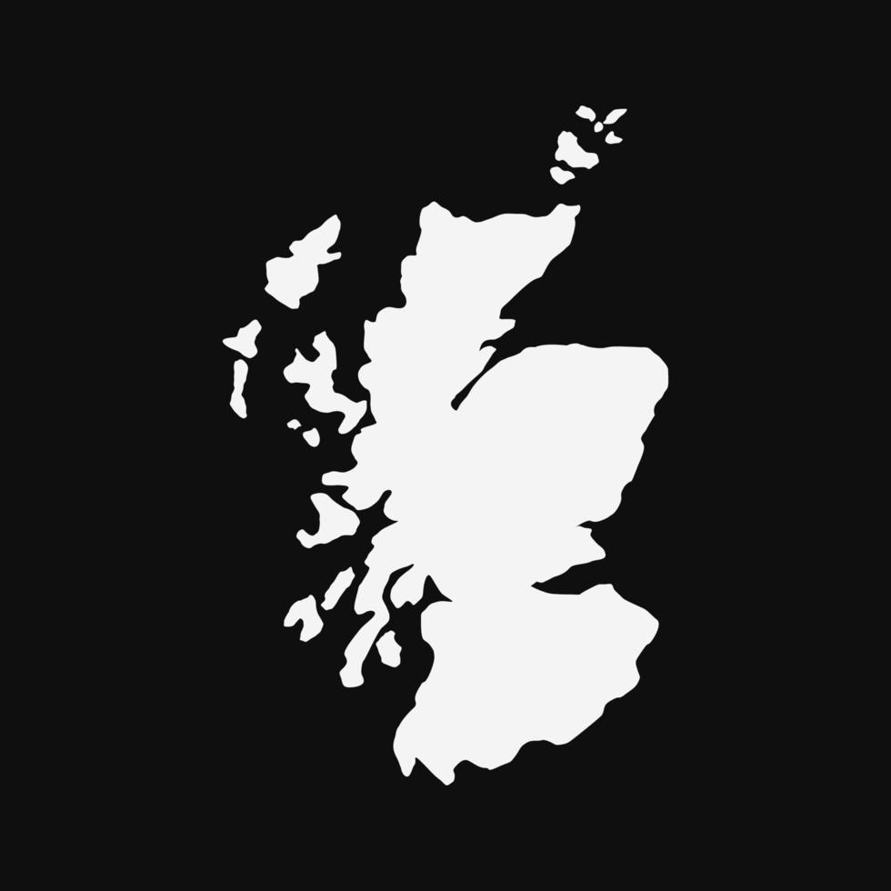 Escocia mapa sobre fondo blanco. vector