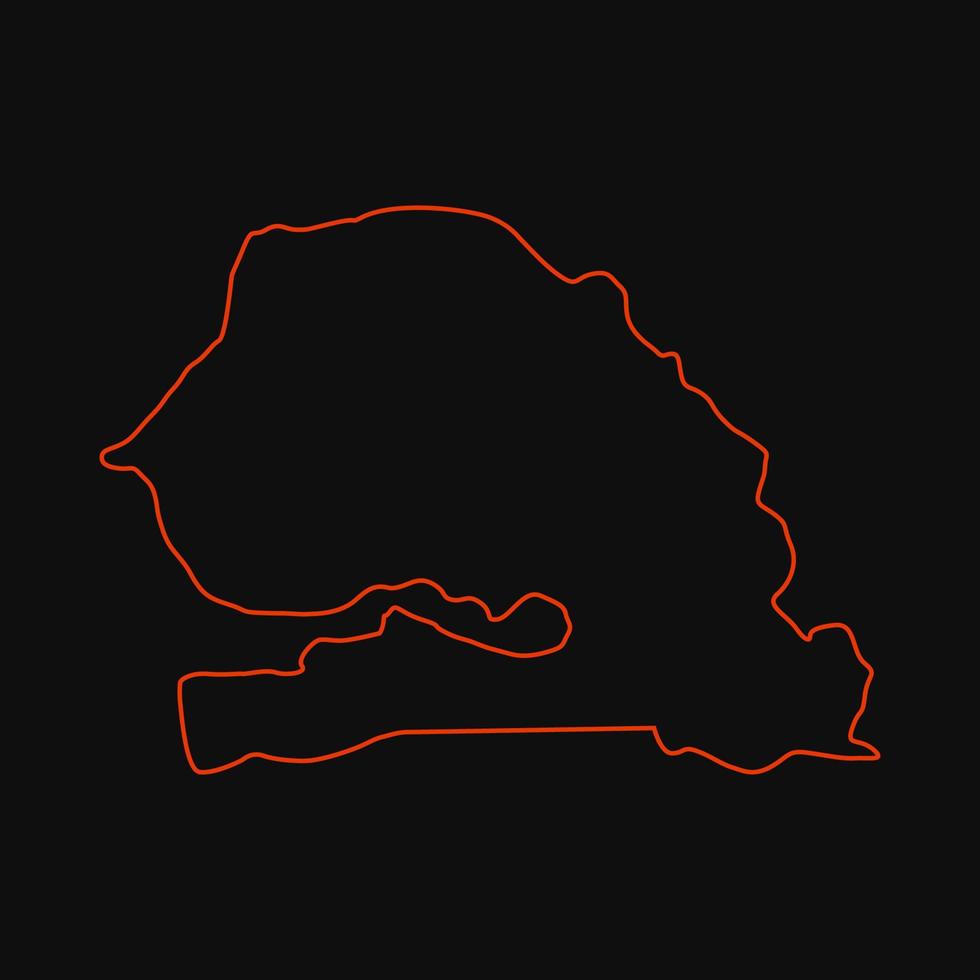 Senegal map on white background vector