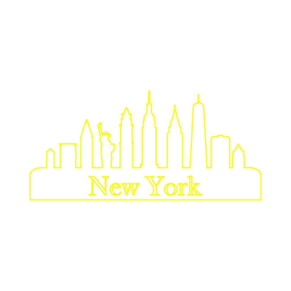 New york skyline on white background vector