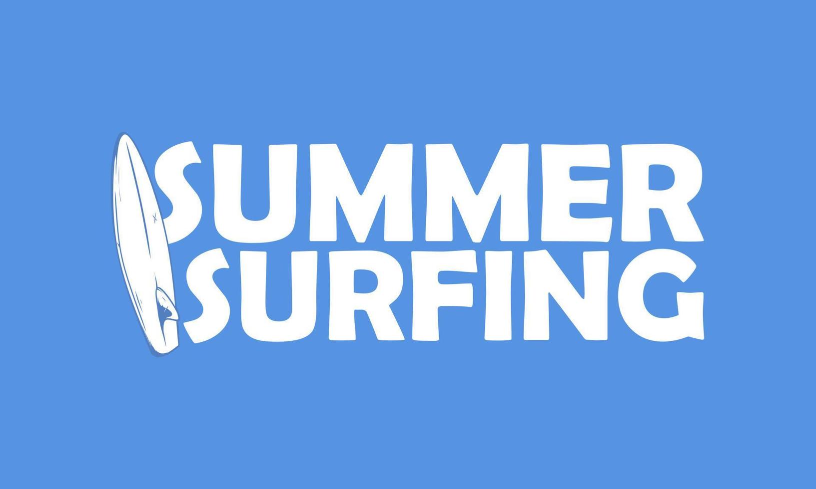 summer surfing simple logo design vector
