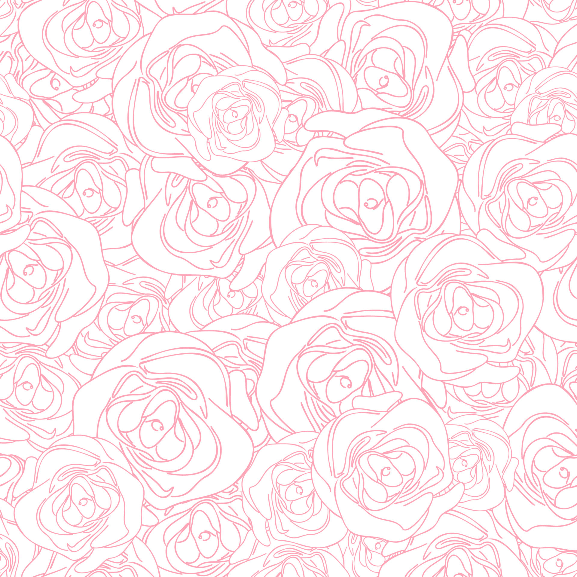 Seamless pattern with abstract pink line roses, simple hand drawn flowers  aesthetic background, tender template for cover wedding design floral  wallpaper wrapping vector illustration 8450983 Vector Art at Vecteezy