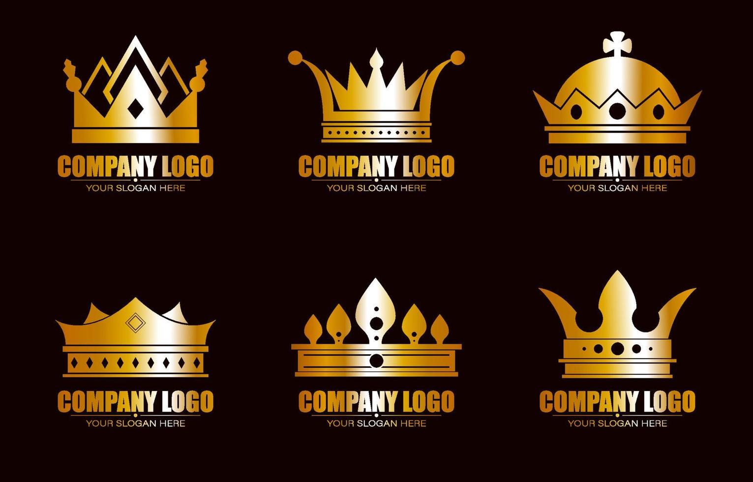 Crown Logo Set vector