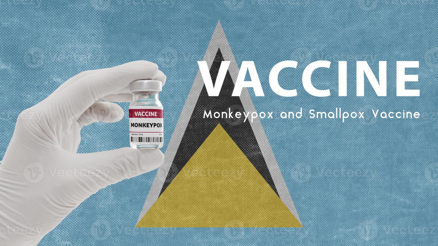Vaccine Monkeypox and Smallpox, monkeypox pandemic virus, vaccination in Saint Lucia for Monkeypox Image has Noise, Granularity and Compression Artifacts photo
