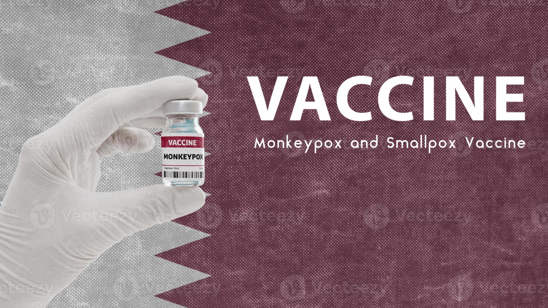 Vaccine Monkeypox and Smallpox, monkeypox pandemic virus, vaccination in Qatar for Monkeypox Image has Noise, Granularity and Compression Artifacts photo