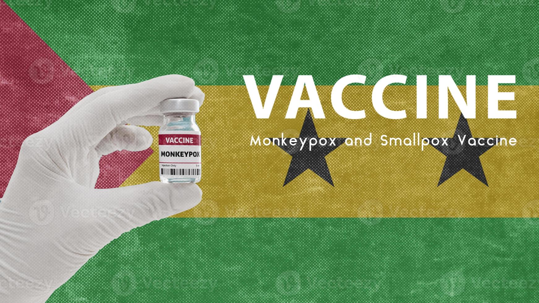 Vaccine Monkeypox and Smallpox, monkeypox pandemic virus, vaccination in Sao Tome and Principe for Monkeypox Image has Noise, Granularity and Compression Artifacts photo
