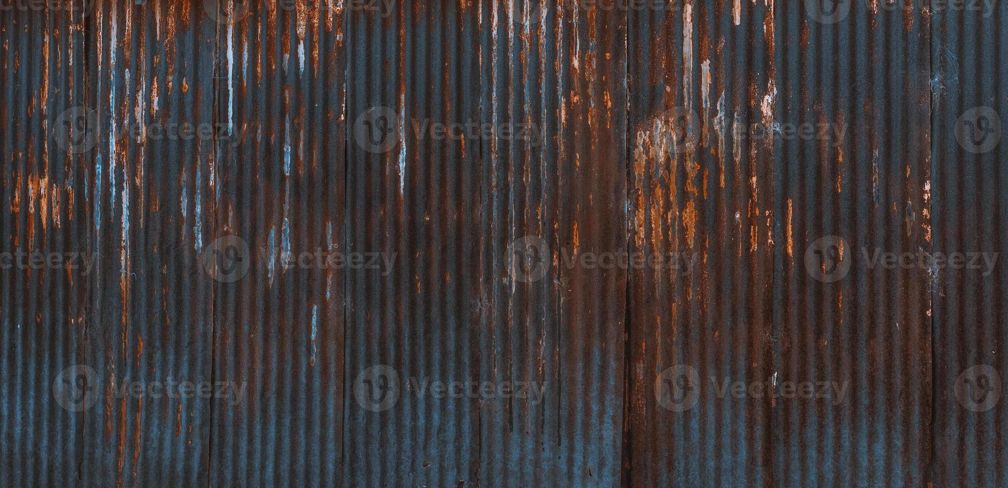 Texture Rusted Corrugated Metal sheet seamless, high quality photo