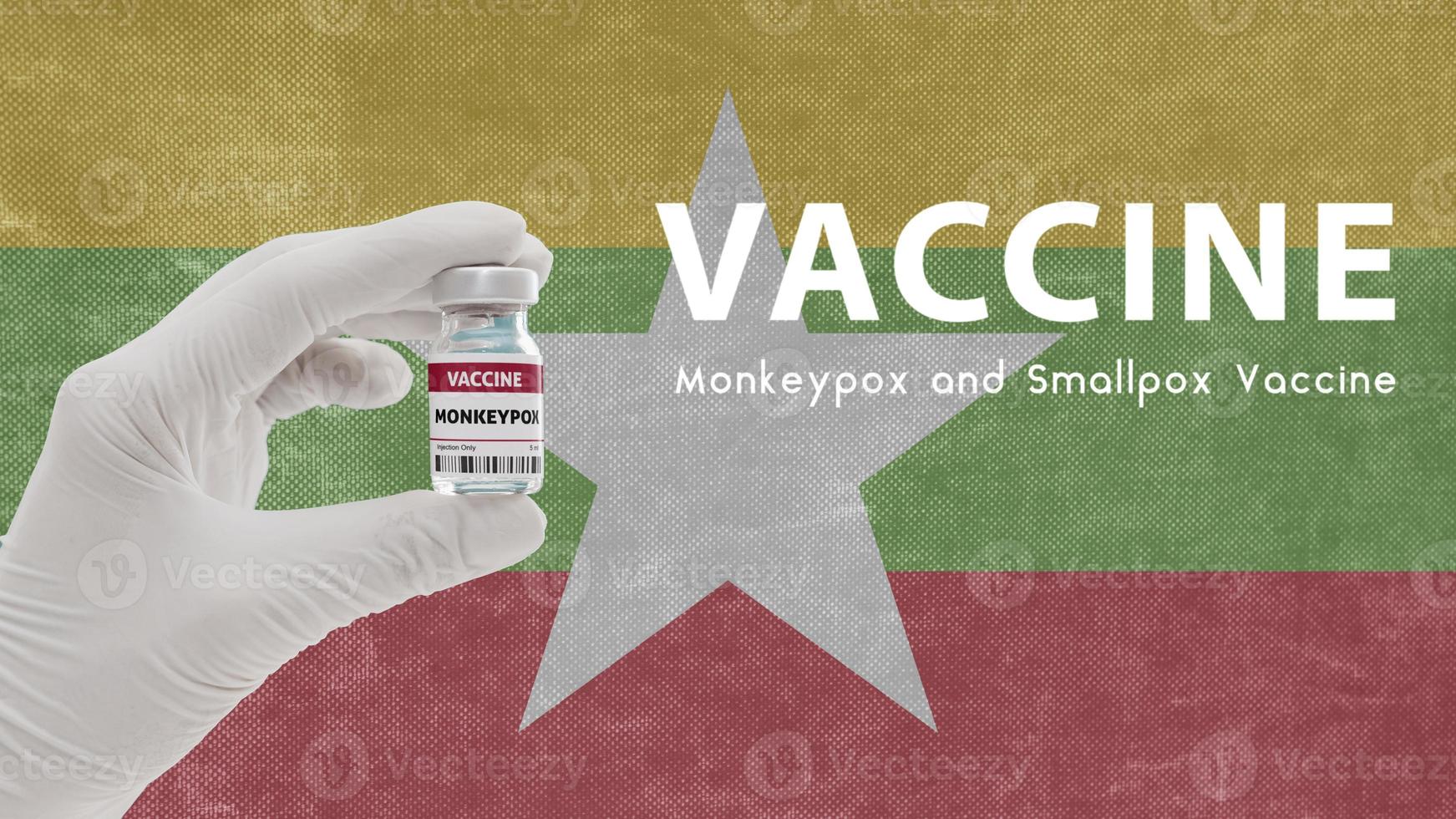 Vaccine Monkeypox and Smallpox, monkeypox pandemic virus, vaccination in Myanmar for Monkeypox Image has Noise, Granularity and Compression Artifacts photo