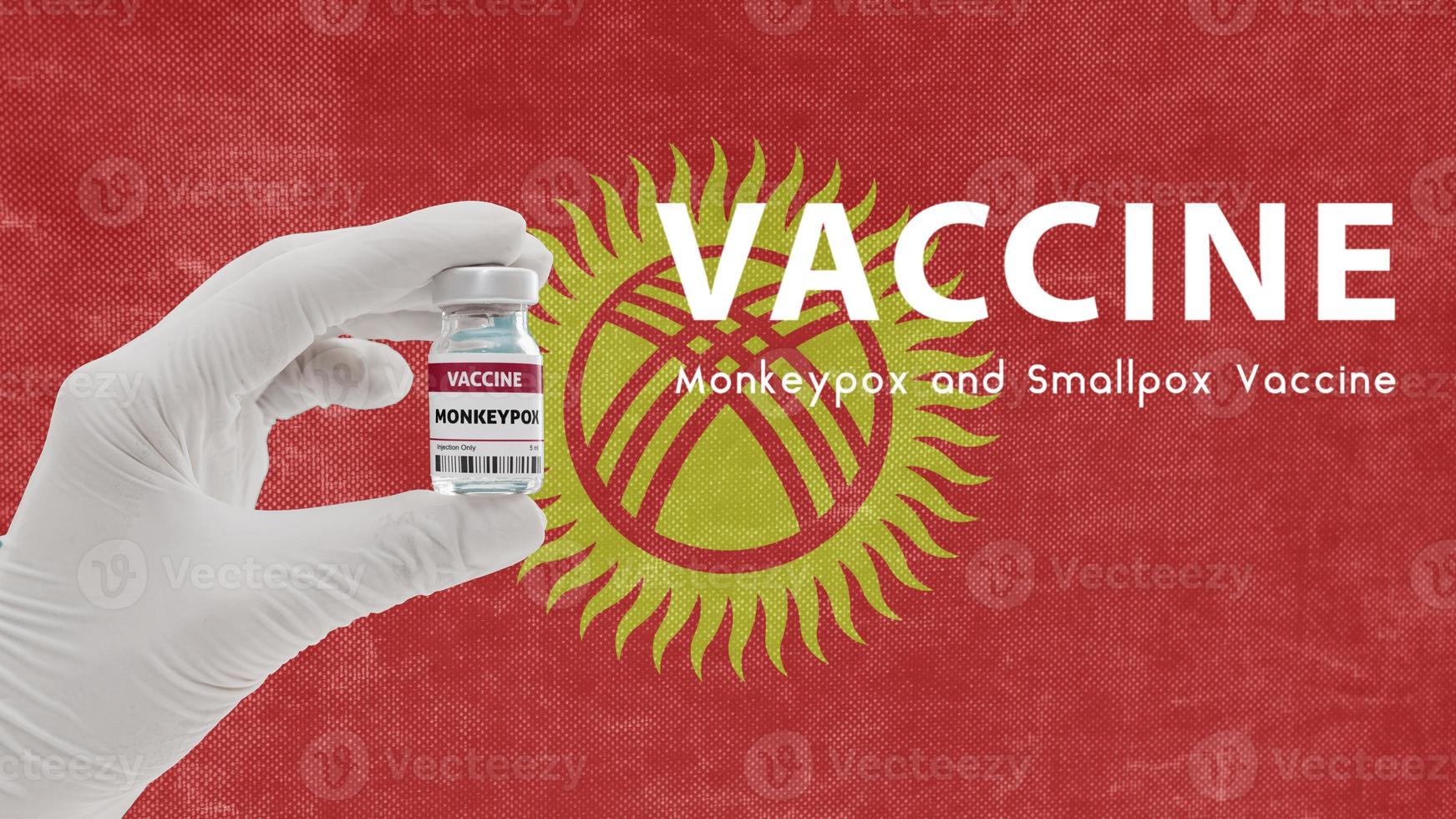 Vaccine Monkeypox and Smallpox, monkeypox pandemic virus, vaccination in Kyrgyzstan for Monkeypox Image has Noise, Granularity and Compression Artifacts photo