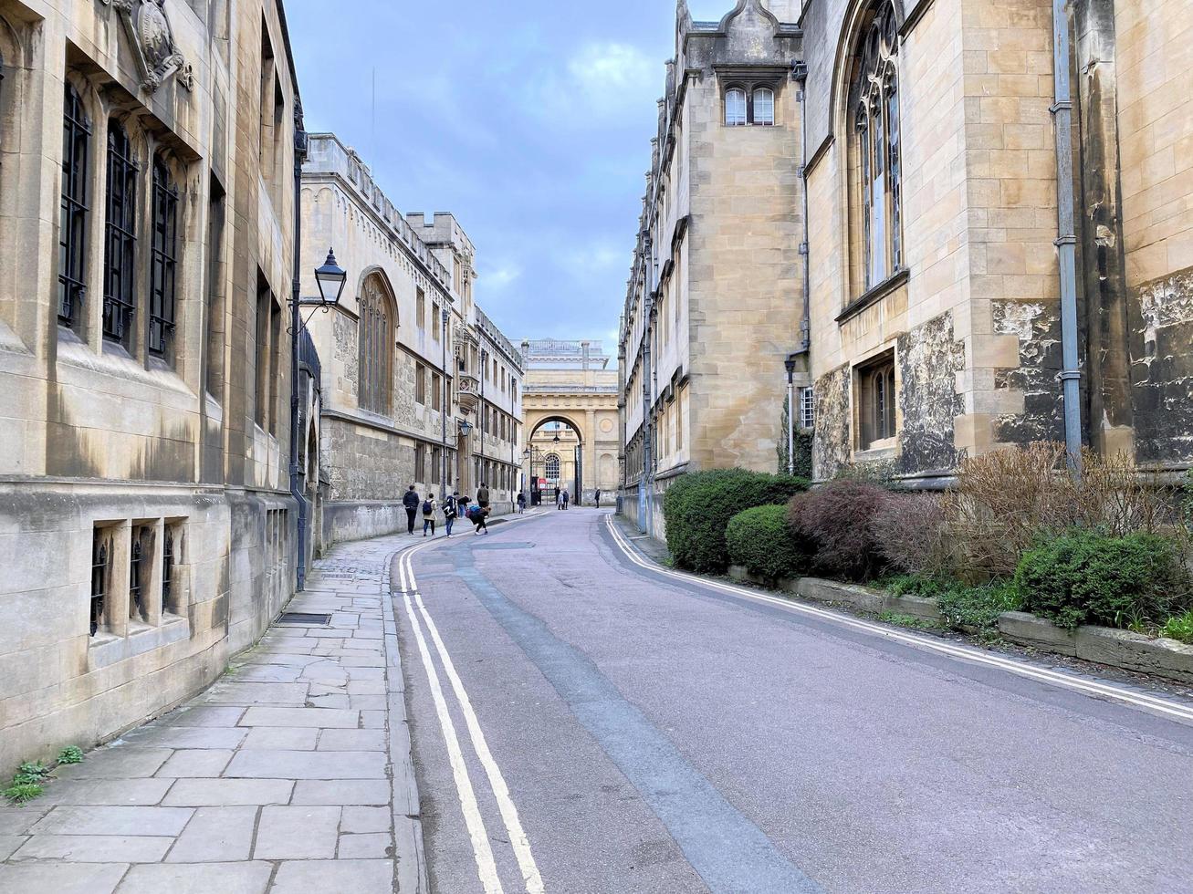 Oxford in the UK in March 2022. A view of Oxford university  on a winter morning photo