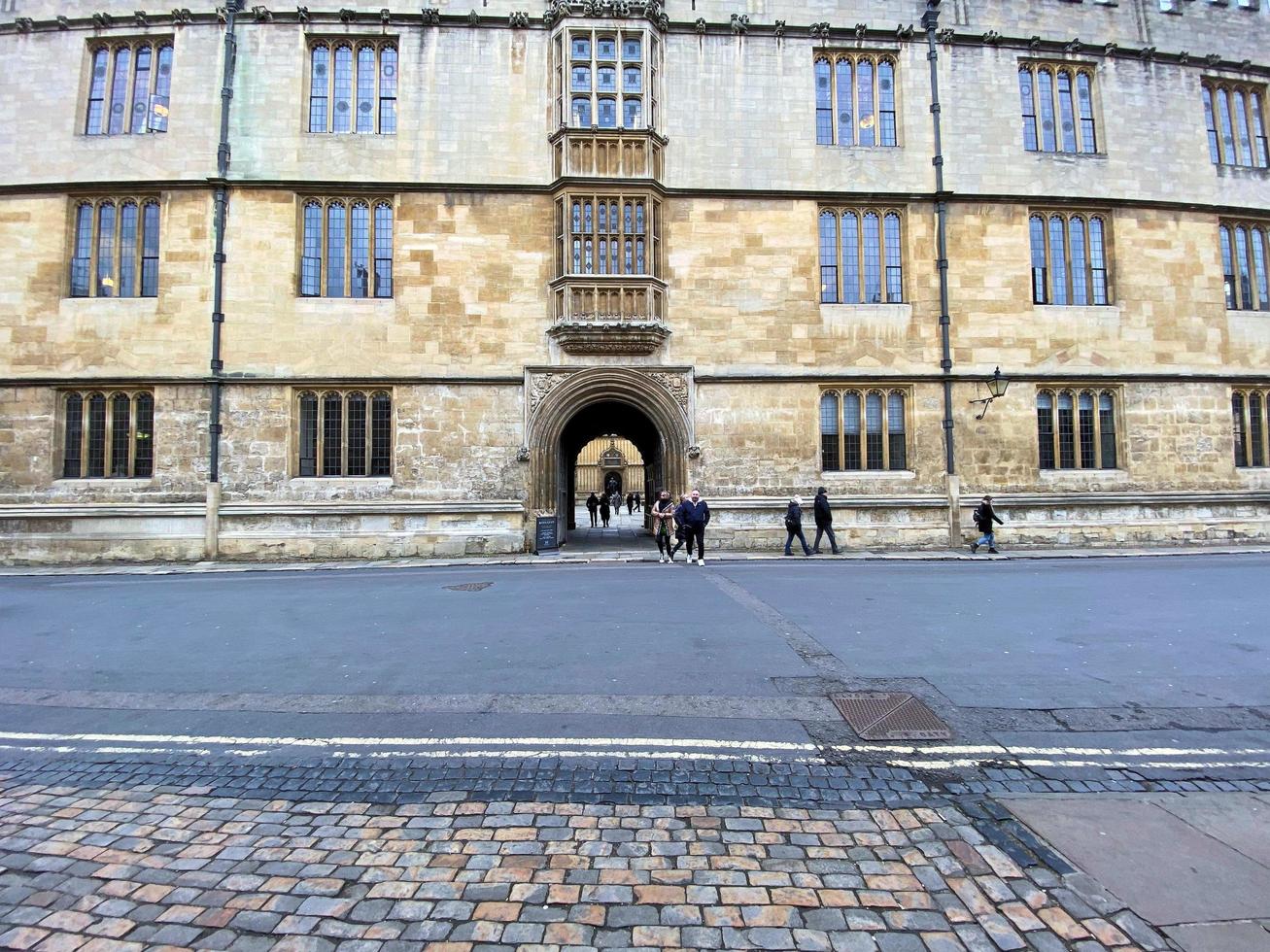 Oxford in the UK in March 2022. A view of Oxford university  on a winter morning photo
