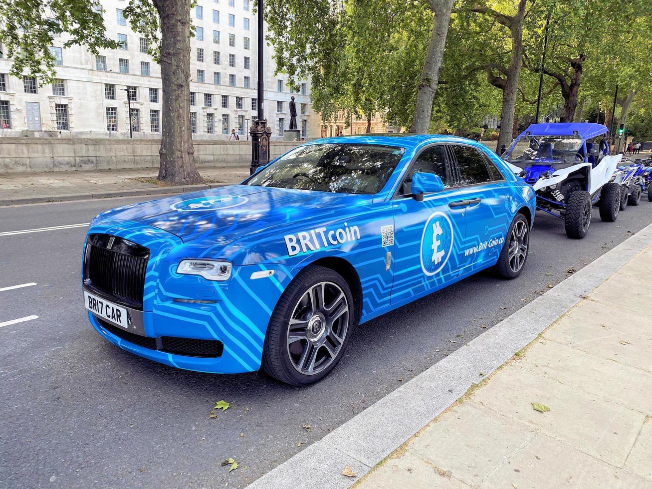 London in the UK in June 2021. A view of some Britcoin cars photo