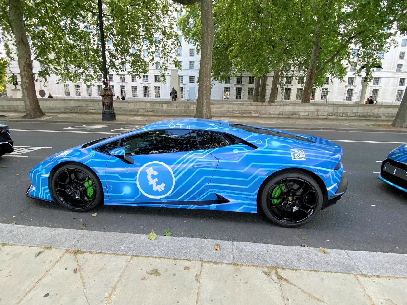 London in the UK in June 2021. A view of some Britcoin cars photo