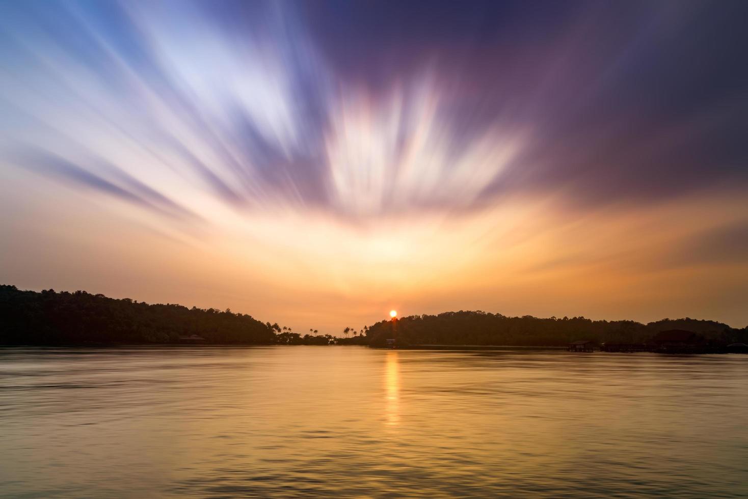 Sunset in Koh Chang, Sunset in Chang Island, Thailand photo