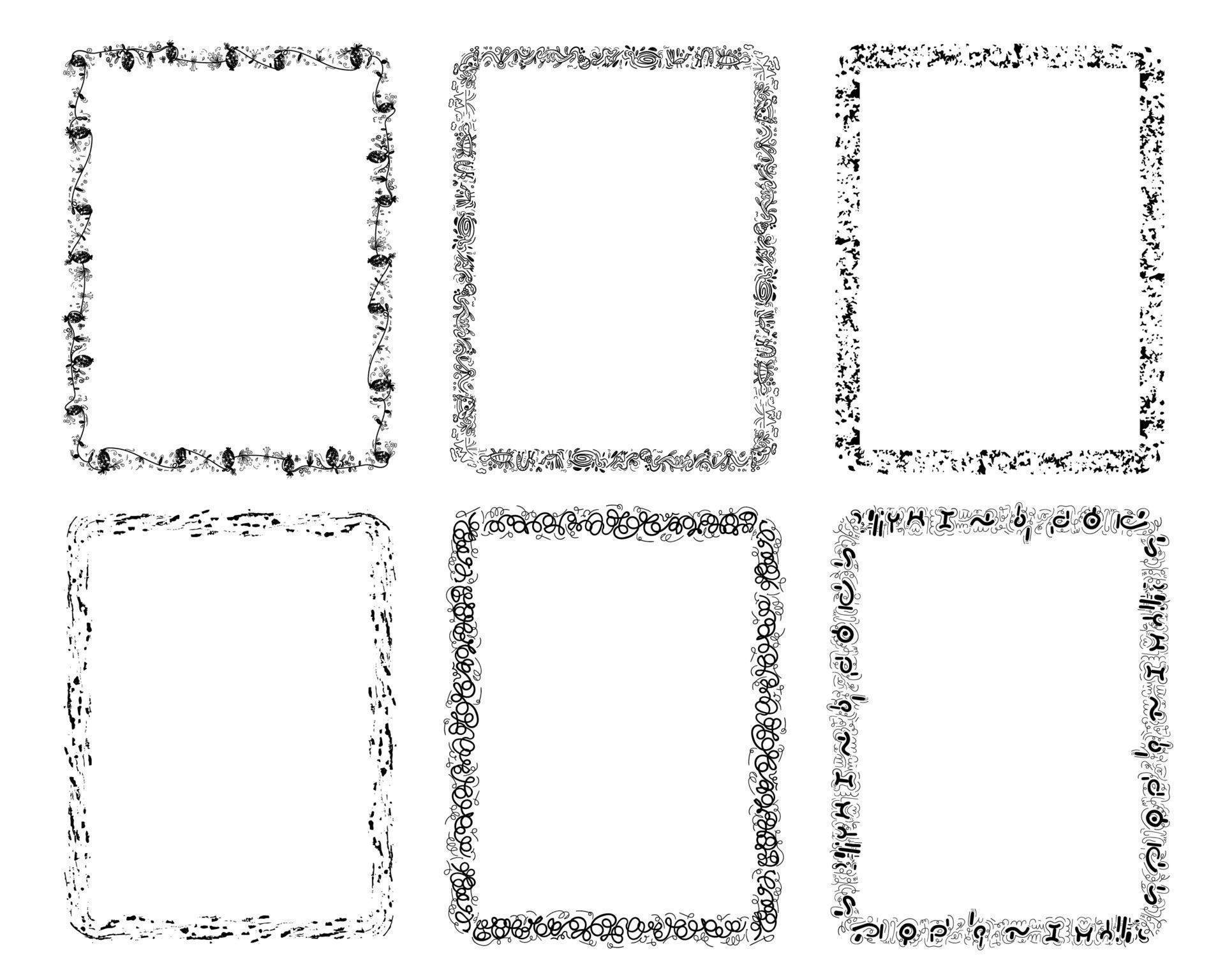 Freehand line, Doodle borders clipart. 8452600 Vector Art at Vecteezy